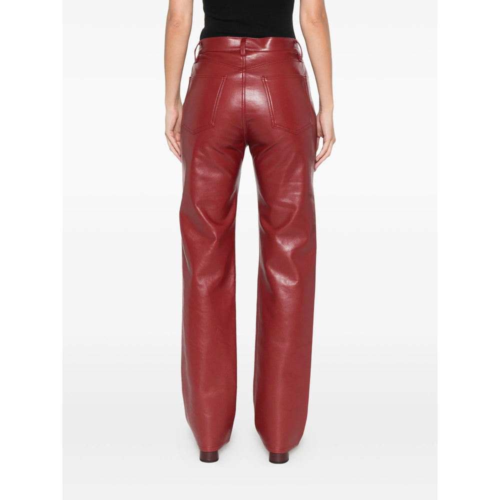 Agolde Leather Pants - Red | 3c30b26aced561a6961044233fbd2afc4cbfd641