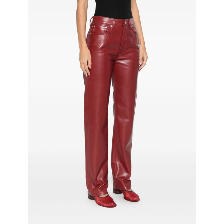 Agolde Leather Pants - Red | 0d4092676d36a6b61aa3835de7cce77a8365086d