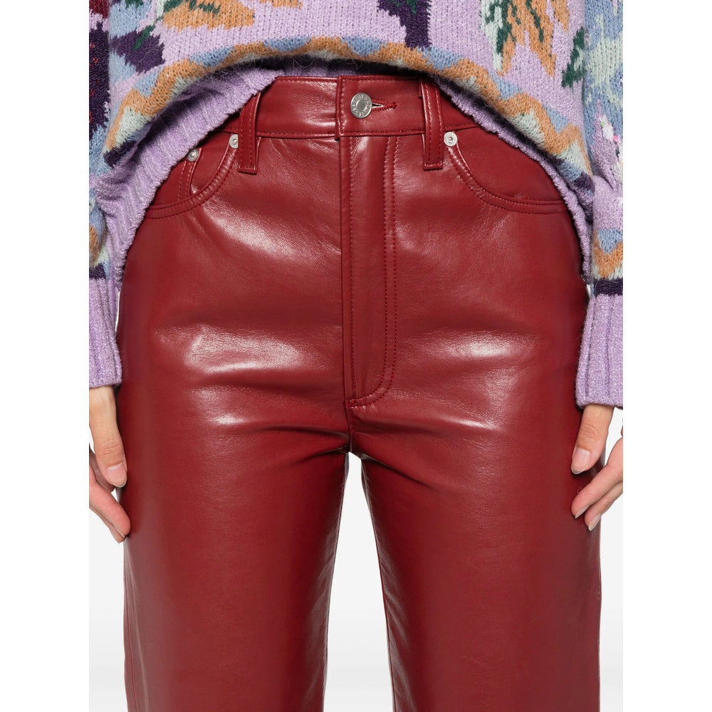 Agolde Leather Pants - Red | 0dabfb274db47582313d48dbccedc4c01ed64d9d
