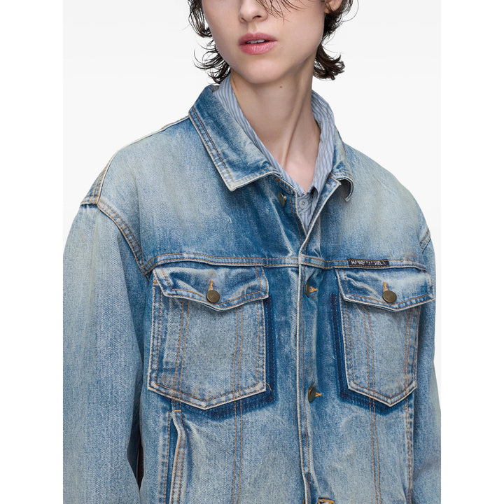 Maison Margiela Coats - Blue | b46215d3287b012bd2e078e3f89e35d3a81aa55c