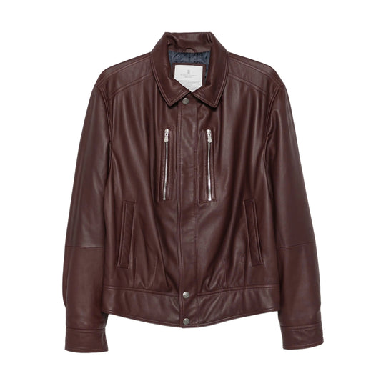 Leather Outerwears Brown