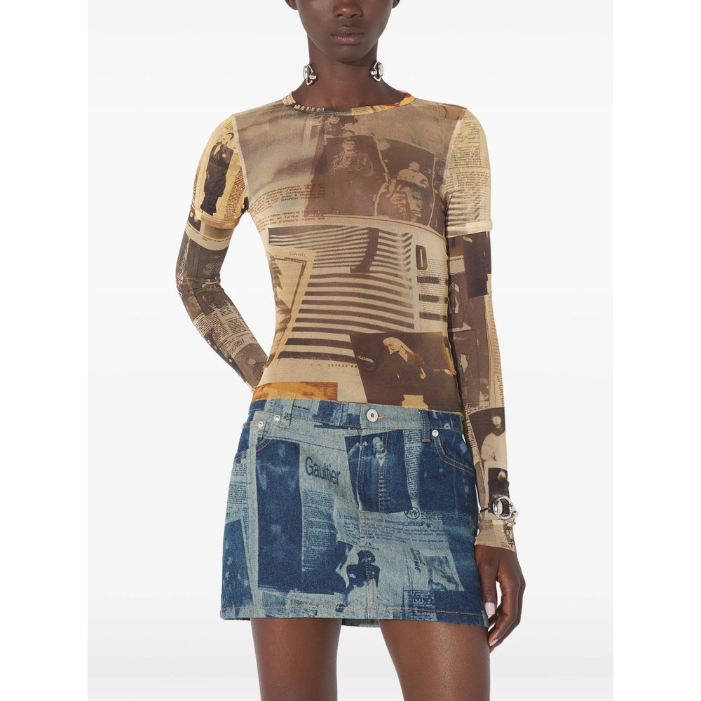 Jean Paul Gaultier T Shirts - Neutral, Blue | 730d10b5b912da3808269c51476bff598121e28c