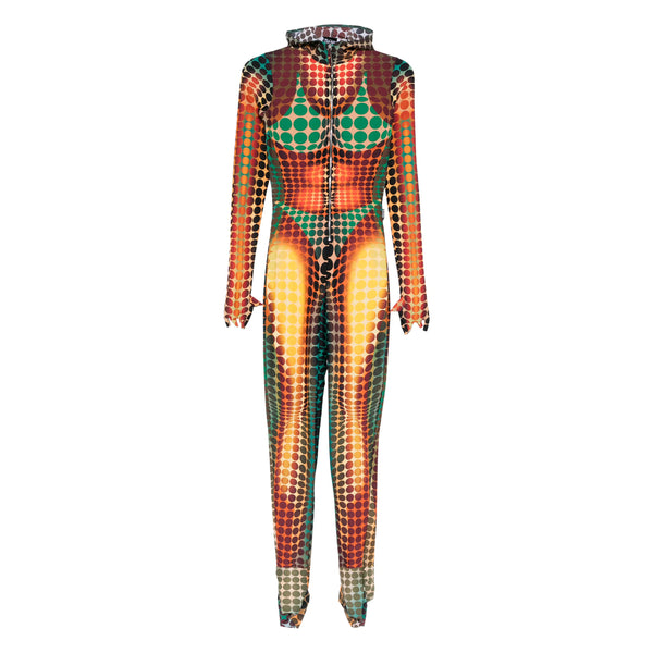 Jumpsuits Orange/Green
