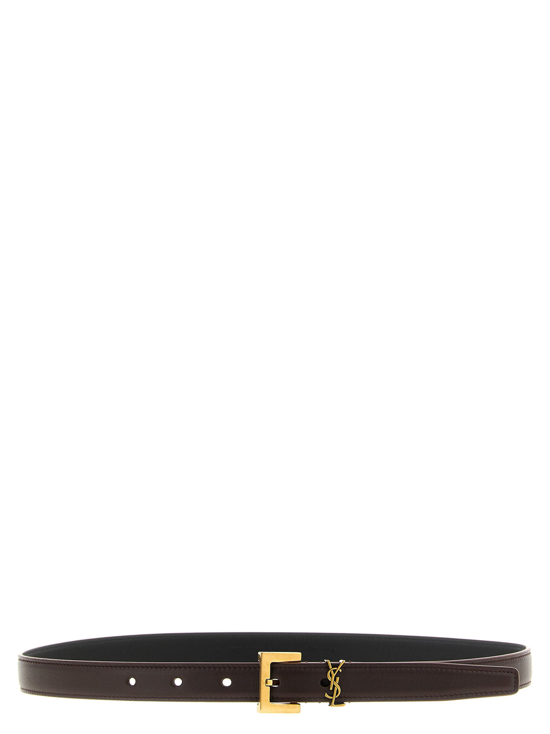 Saint Laurent Cassandre Belts - Brown | 84bf3e895bfcbd5d28a07f736fff33fc22f990b2