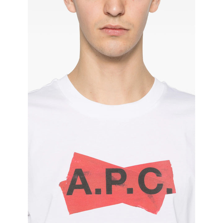 A.P.C. T Shirts - White, Red | 83270d28d56e6a4cbcf181a853bf3eeb1a4a4cfe