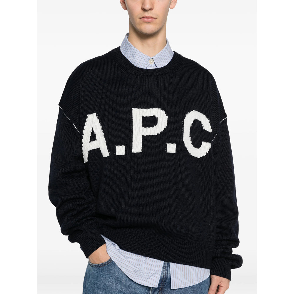 A.P.C. Sweaters - Blue, White | b432eb7eb98fcec9dc925ef7c1ca860669d73bdf