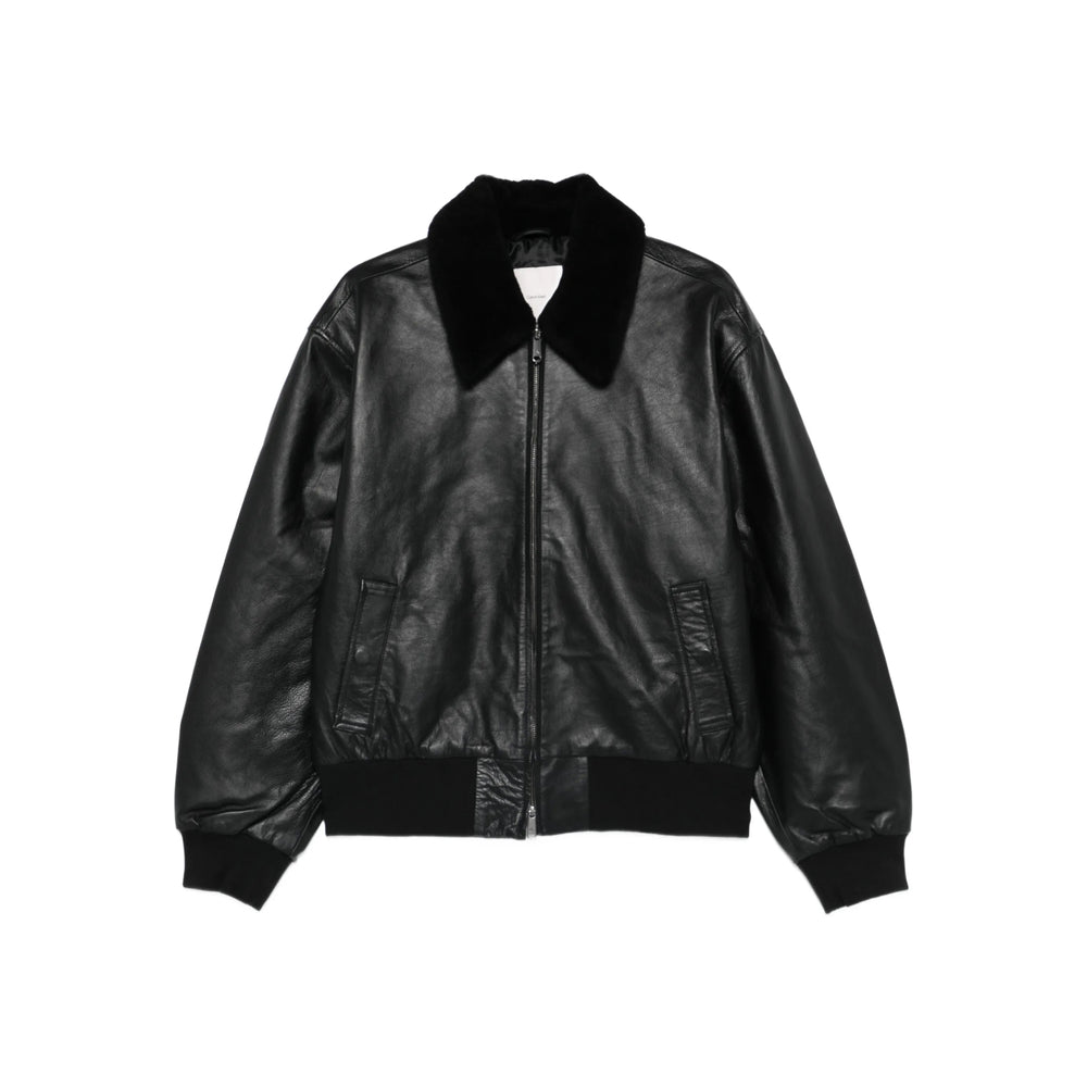 Calvin Klein Leather Outerwears - Black | c17d6ca900fe555d8b9a7533d27442c1c3f47c02
