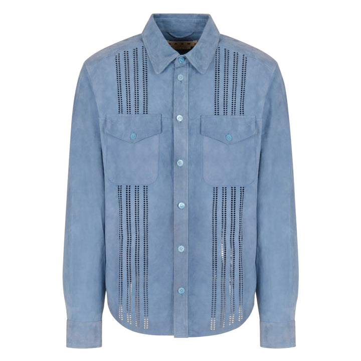 Marni Leather Shirts - Blue | 1df1c63ccb42dae0d8abe0f276fc5bc5556f7a7e