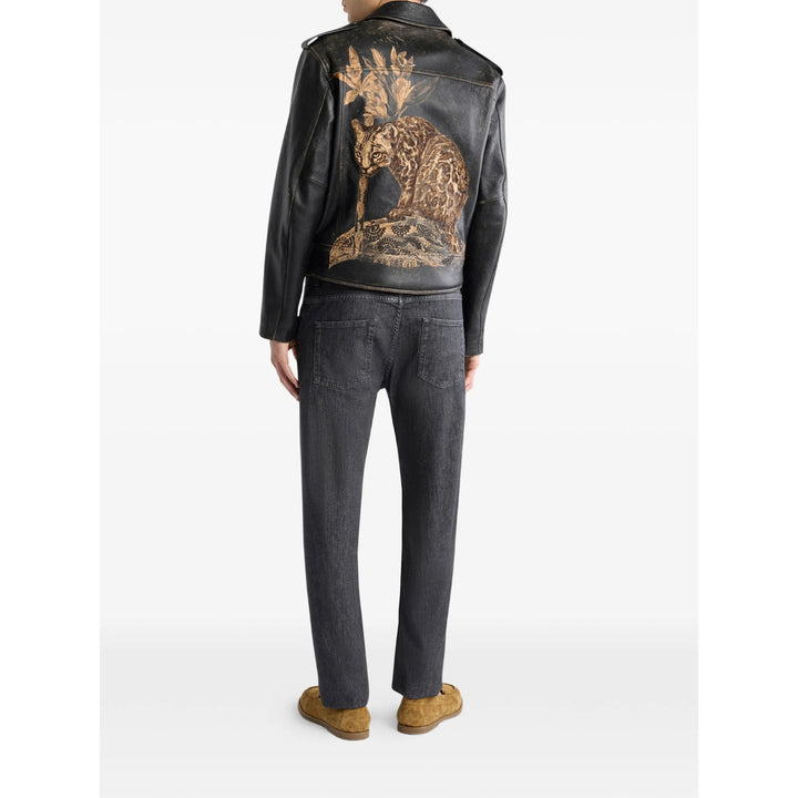 Etro Leather Outerwears - Black | 186df9ff8931a6d40a95683bf629476594266c6f