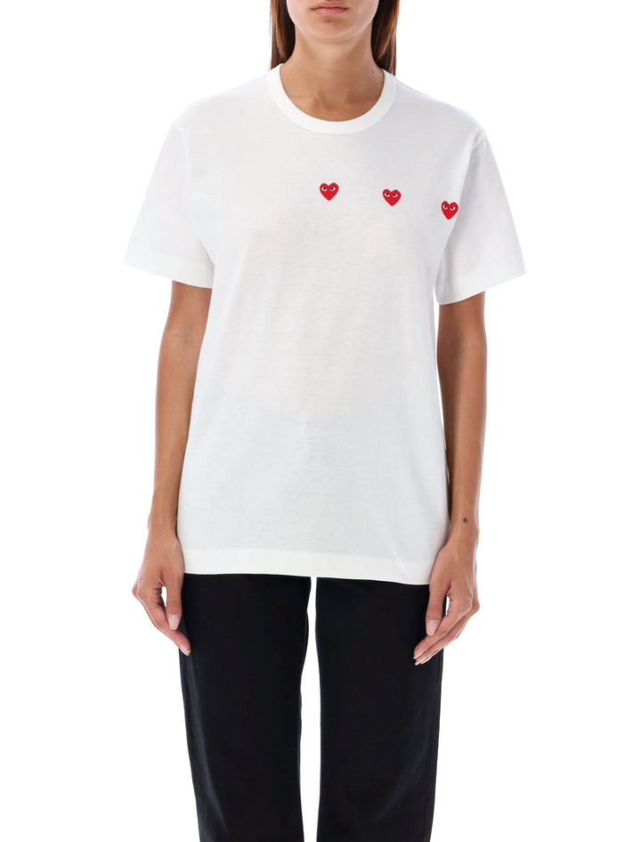 With Red Hearts T-Shirt White