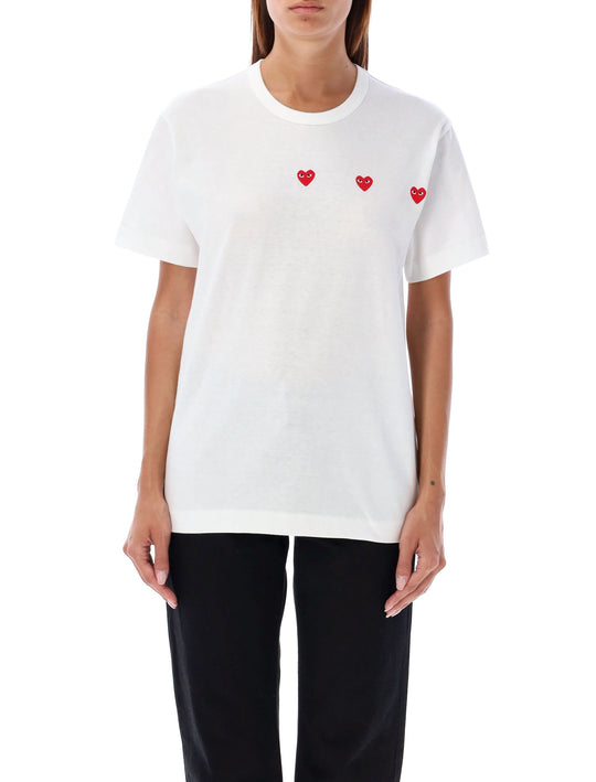 With Red Hearts T-Shirt White