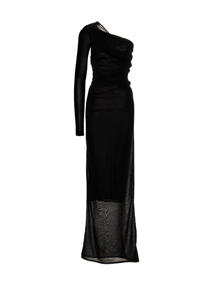 Saint Laurent Draped Long Dress Dresses - Black | 73e418ad0db9660ba3457b327956ff4d19362774