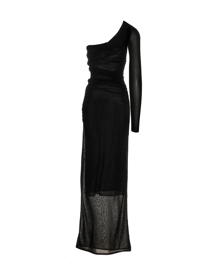 Saint Laurent Draped Long Dress Dresses - Black | 5afca99015390c048ccc250b567d9a4feedfe5f8