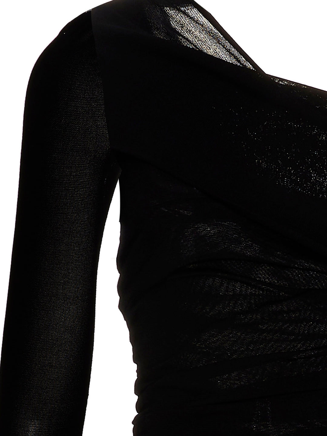 Saint Laurent Draped Long Dress Dresses - Black | 614a3391f8922789e231e2fa5bd5033d86b35510