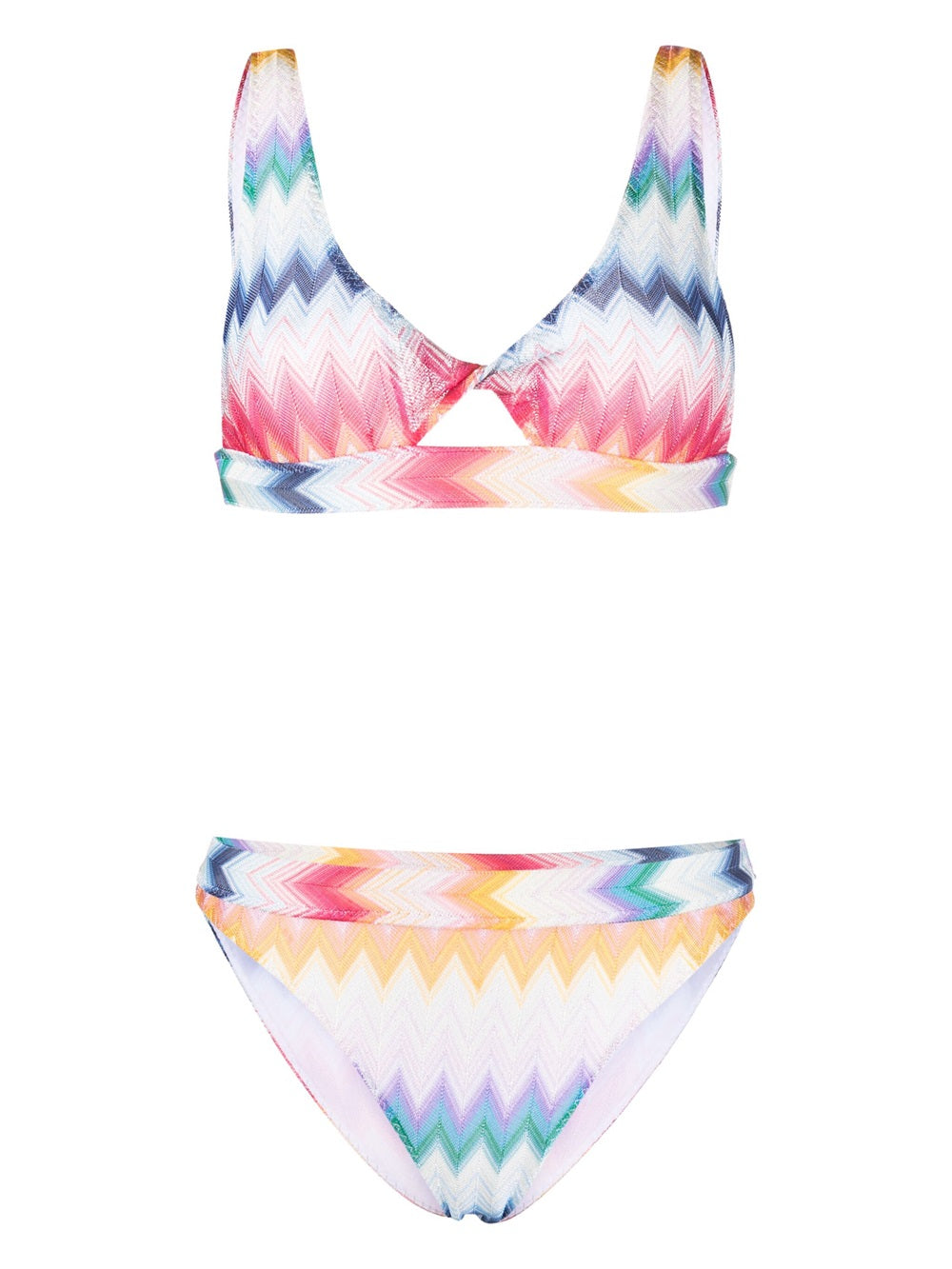 Triangle bikini with zigzag pattern