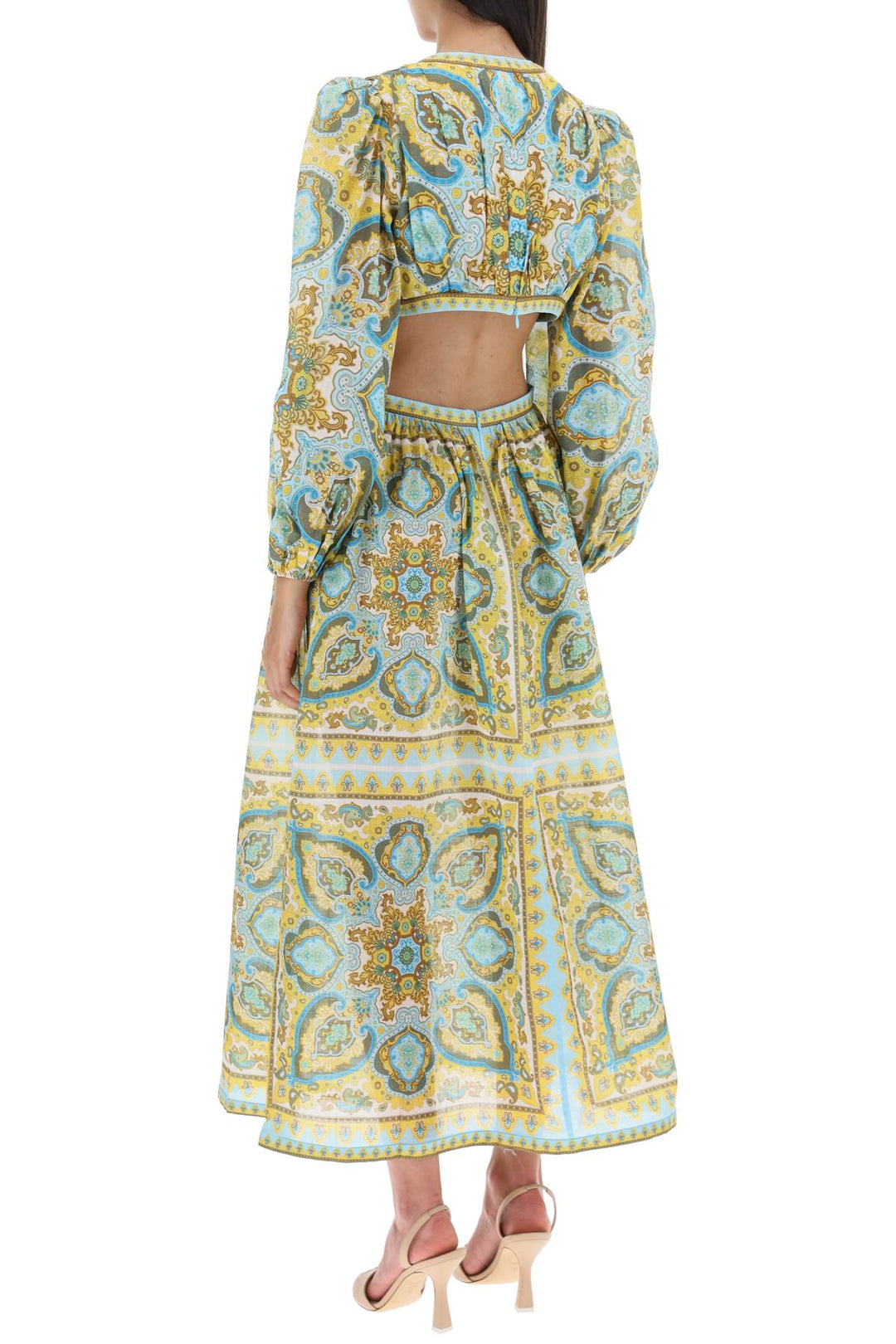 'Halcyon' Midi Dress In Paisley Cotton