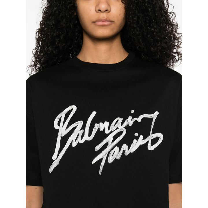 Balmain T Shirts - Black, White | 683d20eef645cce601bda24fc586bc45cdb543df