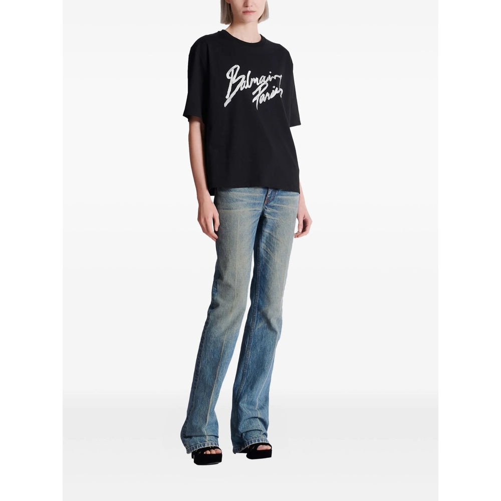 Balmain T Shirts - Black | f473b16111ed02d3bc8d087082c1ef765dc1a6c3