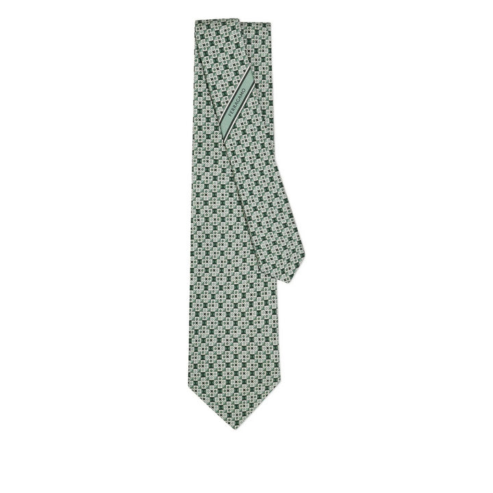 Ferragamo Ties - Green, White | 70b465c3f2d05ace7e7318255049c1ac23ab7c36