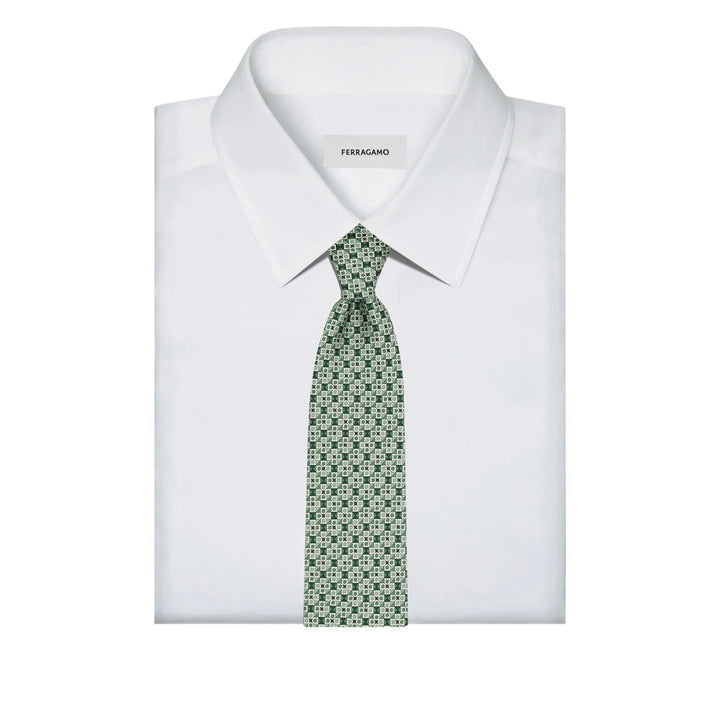 Ferragamo Ties - Green, White | bb26029e1cdd84fd420a8834546c65de7f3748c0