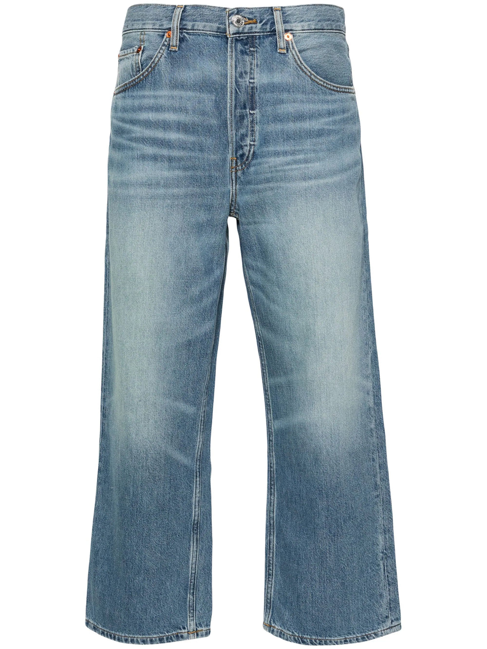 Mid-rise cropped jeans