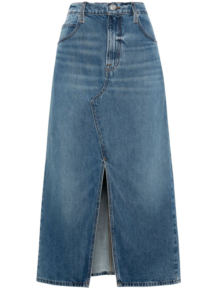 Midaxi midi denim skirt