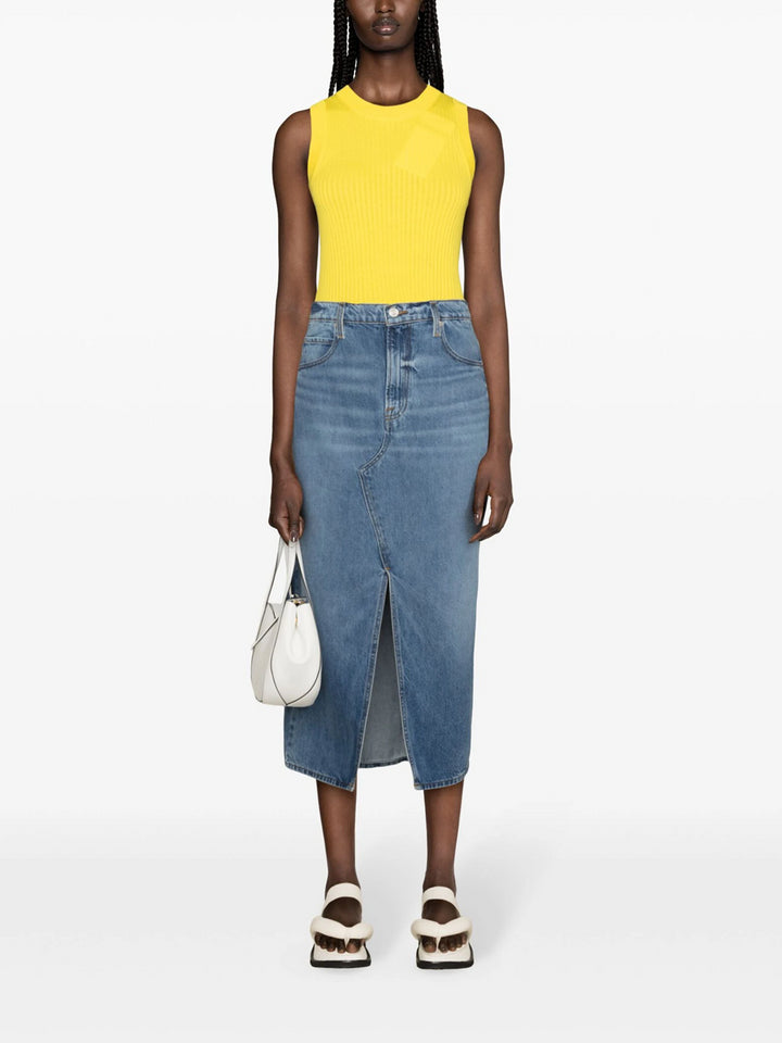 Midaxi midi denim skirt