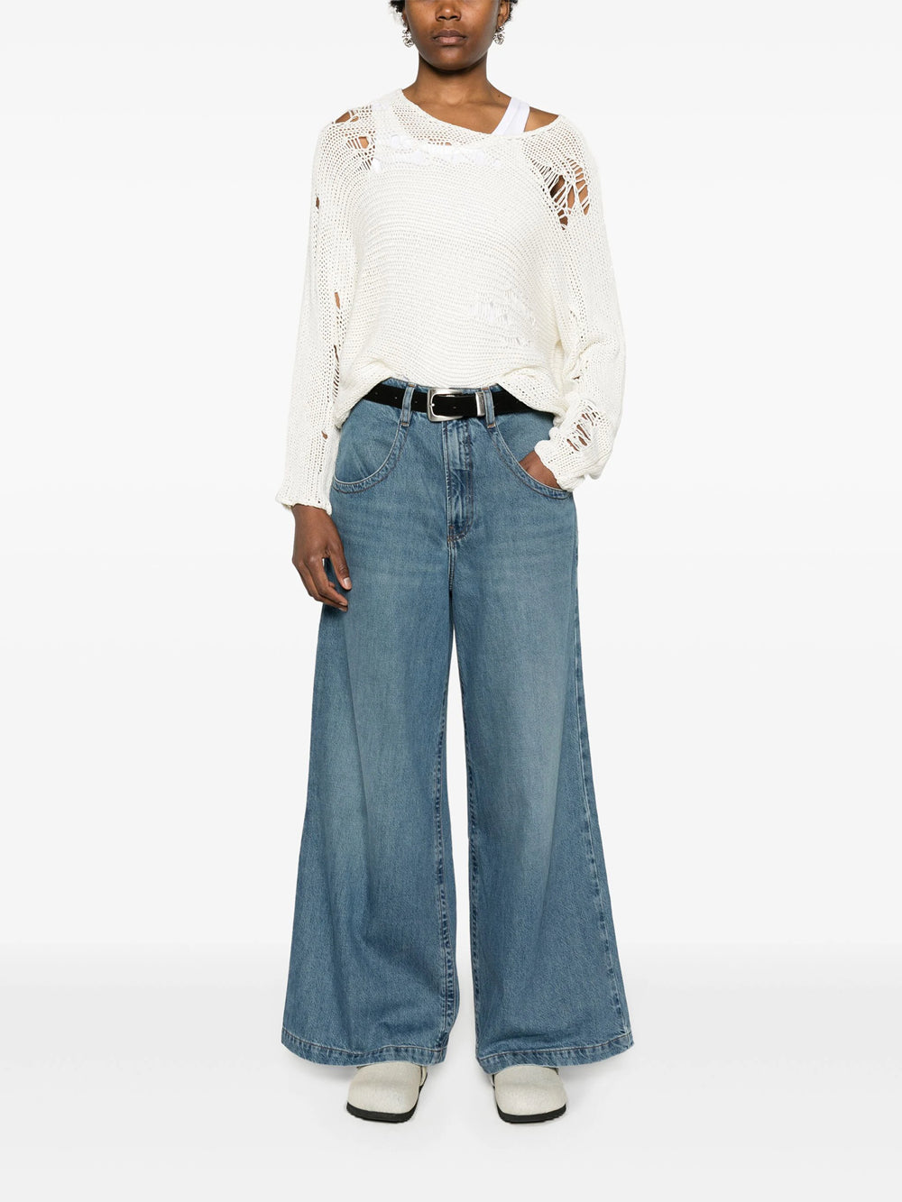 Wide leg skater jeans