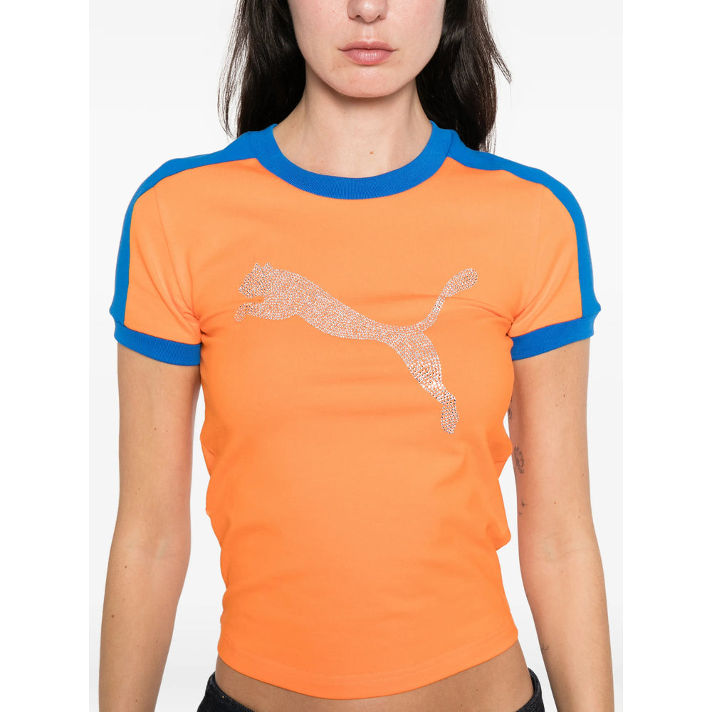Puma Fenty T Shirts - Orange | 35aabb8f6a3ae77815b852803596fbfe6ab22ff4