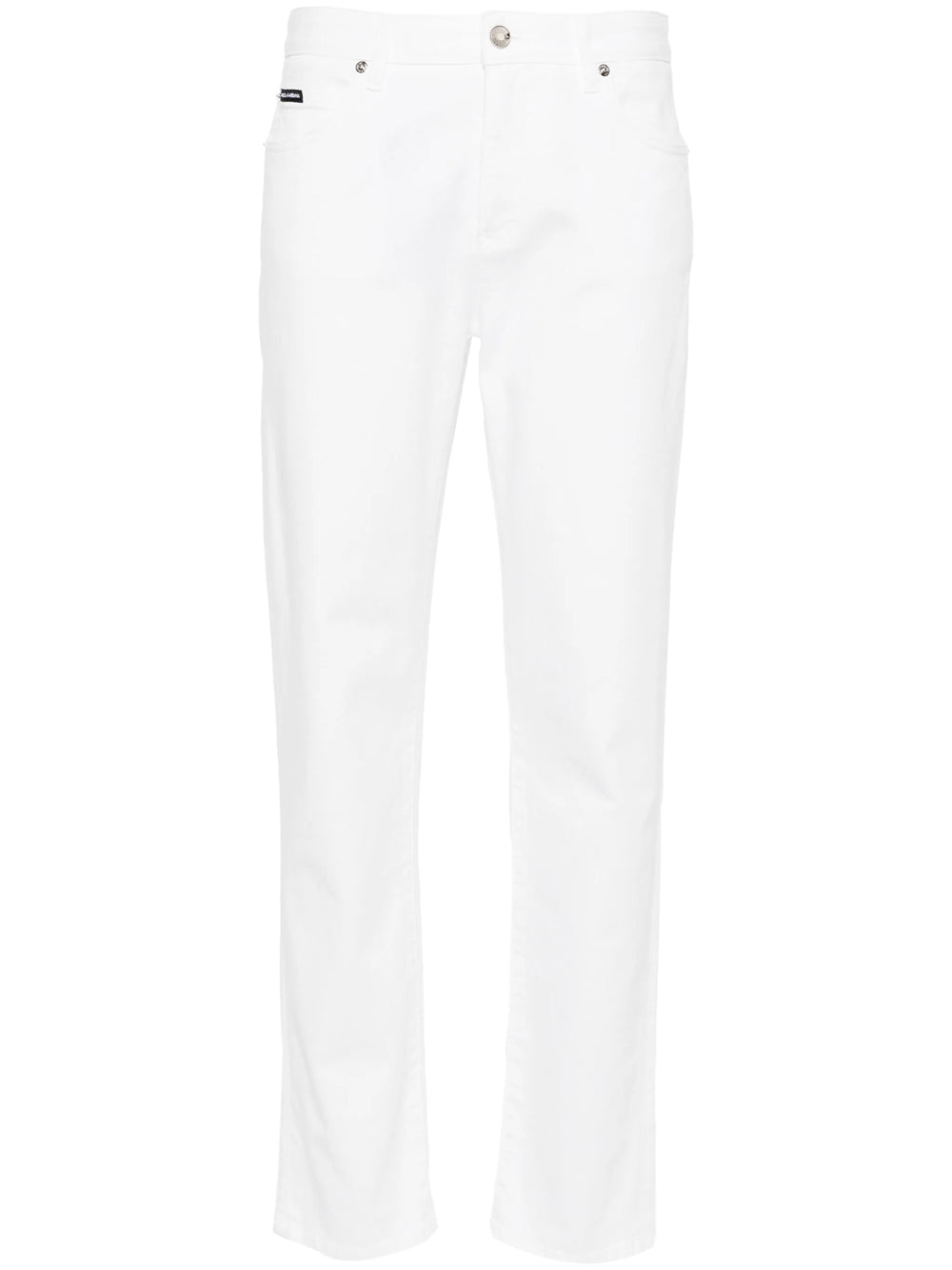 Mid-rise tapered jeans