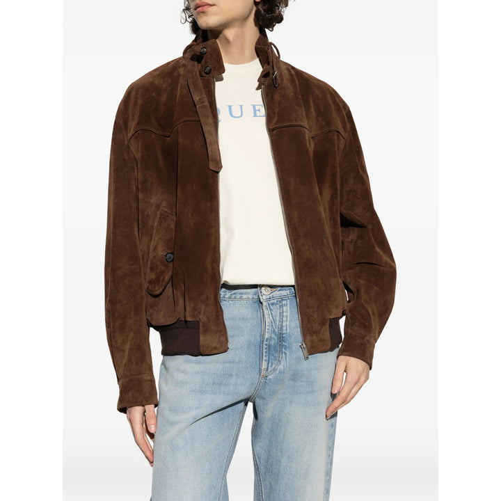 Alexander Mcqueen Leather Outerwears - Brown | 9b424f61650664916fafec94936f52ad9e3a4527