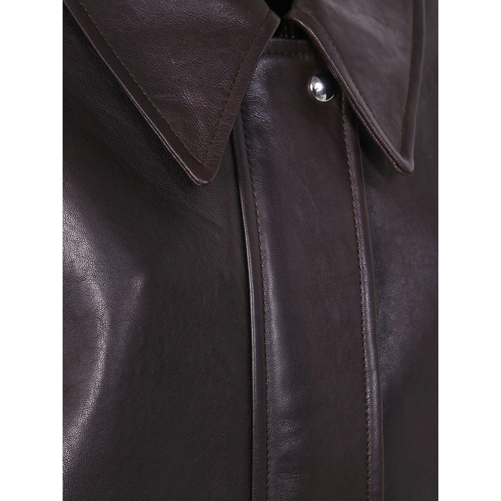 Khaite Leather Outerwears - Brown | 95a7490a5b9a995cd314d8738bb66cacdd0c2187