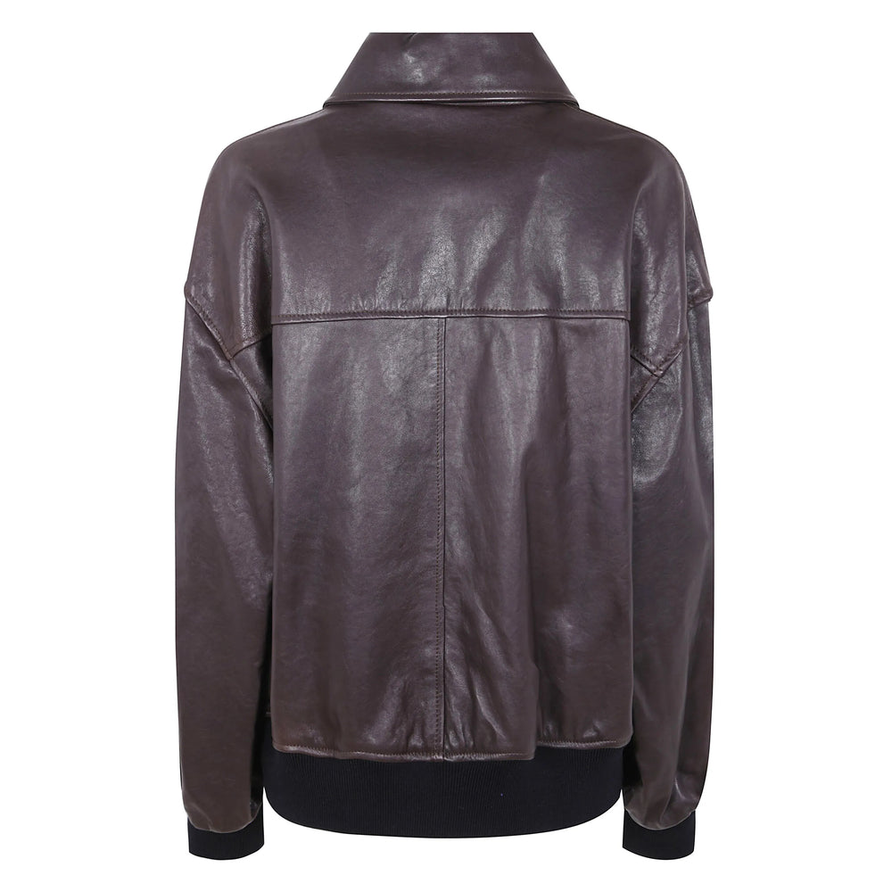 Khaite Leather Outerwears - Brown | 0b5632c392728e540323eb44805d853e2d6bb96b