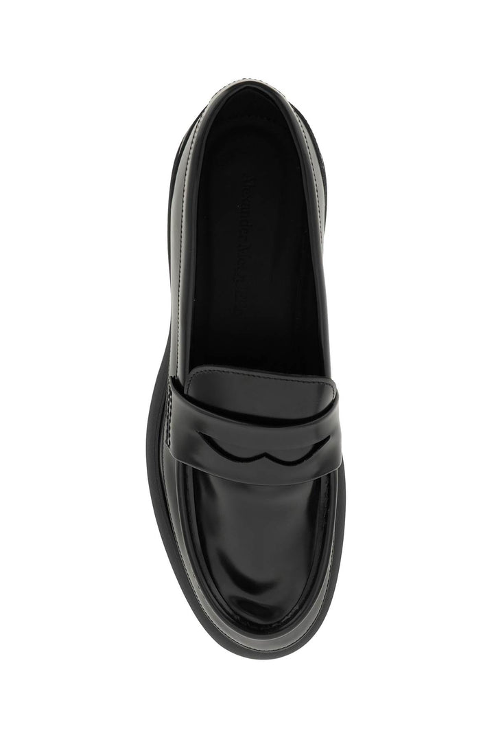 Brushed Leather Penny Loafers