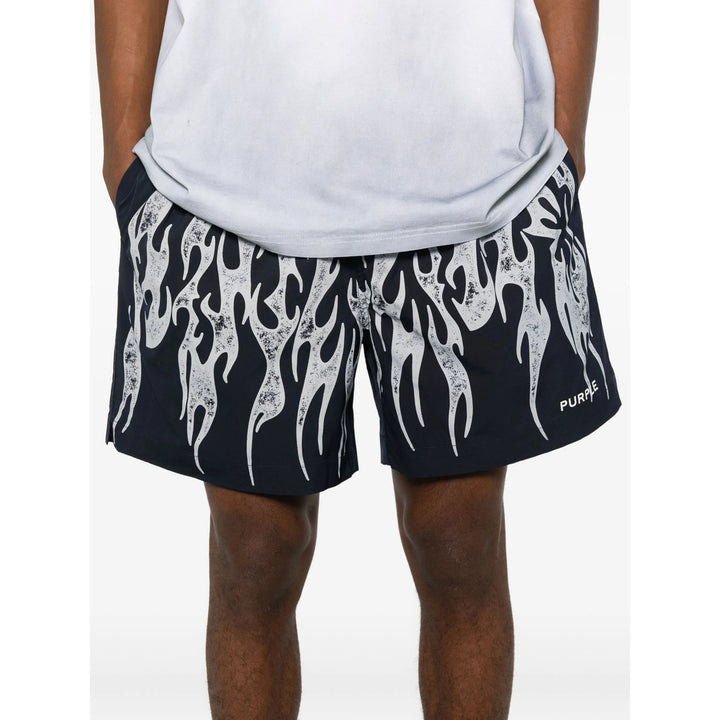 Purple Brand Shorts - Blue, White | 66311af51da265660bca0e5d707443f716d2c204