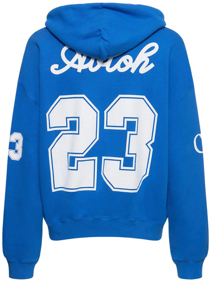 Football over hoodie nautical blue whit