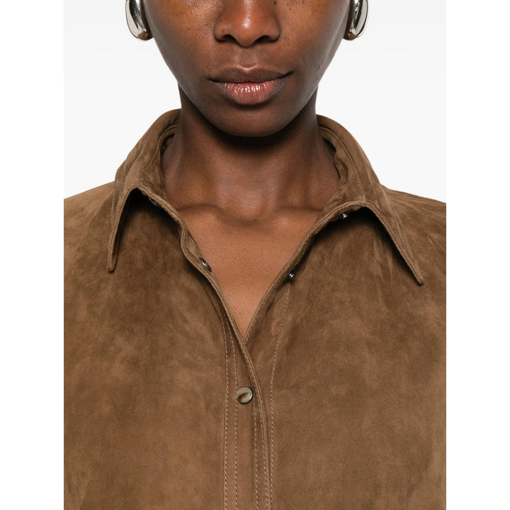 Brunello Cucinelli Leather Outerwears - Brown | a70f6f02ce81de641bfade122d22bbf72f6a946b