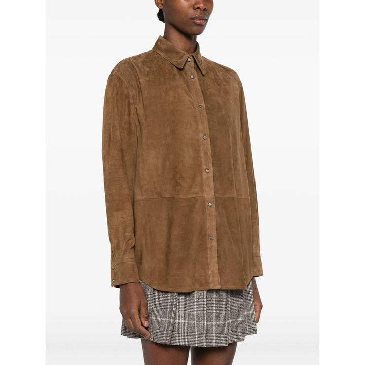 Brunello Cucinelli Leather Outerwears - Brown | 67968ce260c76cbdff355944ba61691127d705df