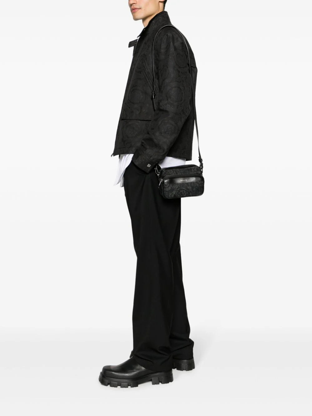 Versace Small crossbody fabric jacquard+calf Men - Wanan Luxury