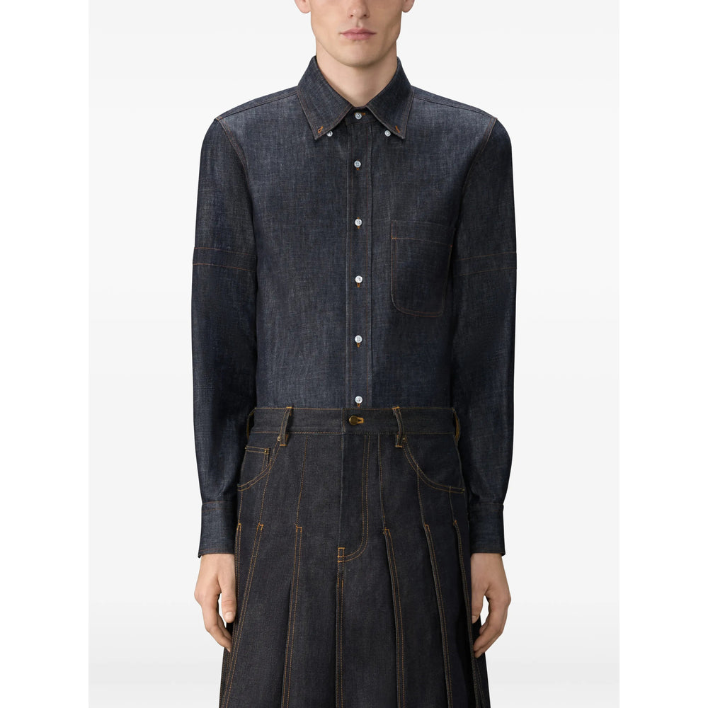 Thom Browne Shirts - Blue | 40cebfbf84b65b1f0b8152a582397ae8c69aa37b