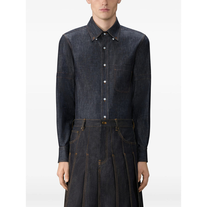 Thom Browne Shirts - Blue | 40cebfbf84b65b1f0b8152a582397ae8c69aa37b