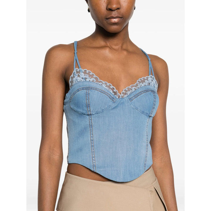 Ermanno Scervino Tops - Blue, White | 19deec91e2a4059241e6fcebbd05d0ff7cc3eb44