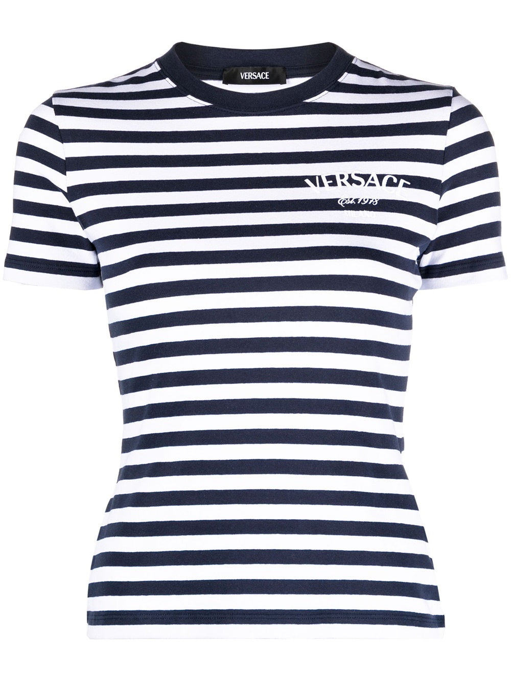 Striped T-shirt with embroidery