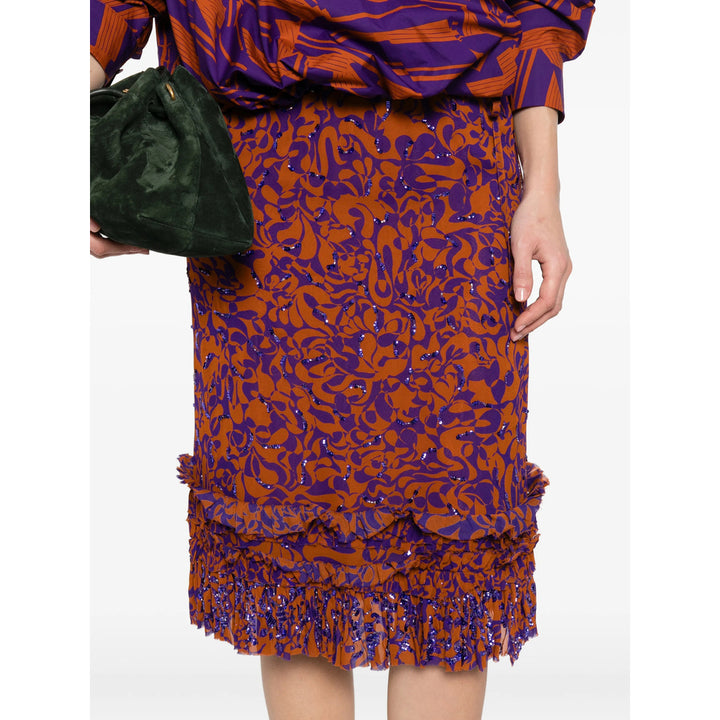 Dries Van Noten Skirts - Orange/Purple | a41bcfe91992bd33fc0da6d754b82ef3166abafc