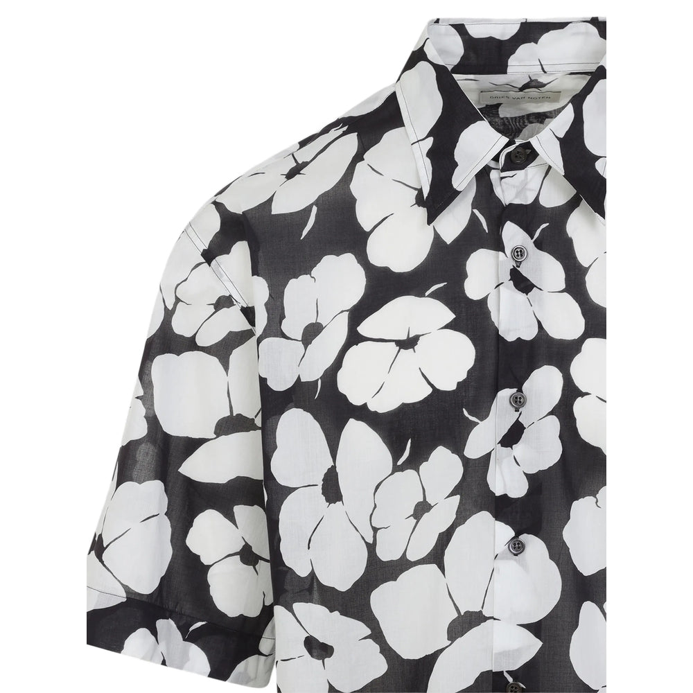 Dries Van Noten Shirts - Black, White | 637f5b203d62a93299d52eee37f59aaec588b3c1