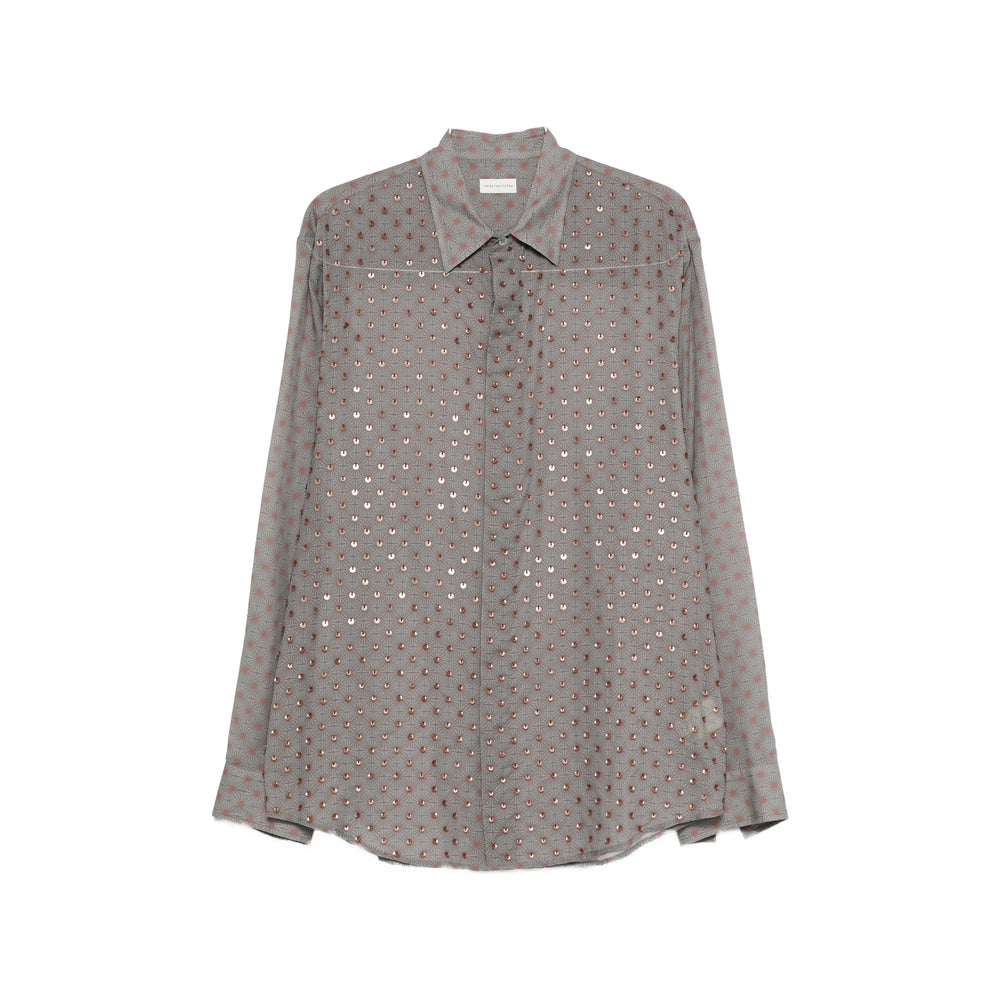 Dries Van Noten Shirts - Blue, Brown | 2934721e75ca1279bfd31f8deab244456b623f04