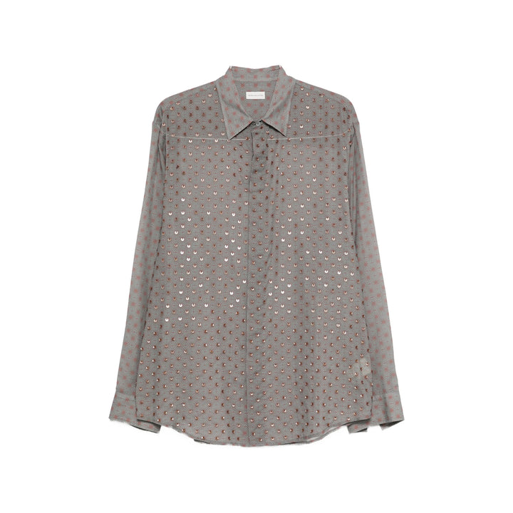 Dries Van Noten Shirts - Blue, Brown | 2934721e75ca1279bfd31f8deab244456b623f04