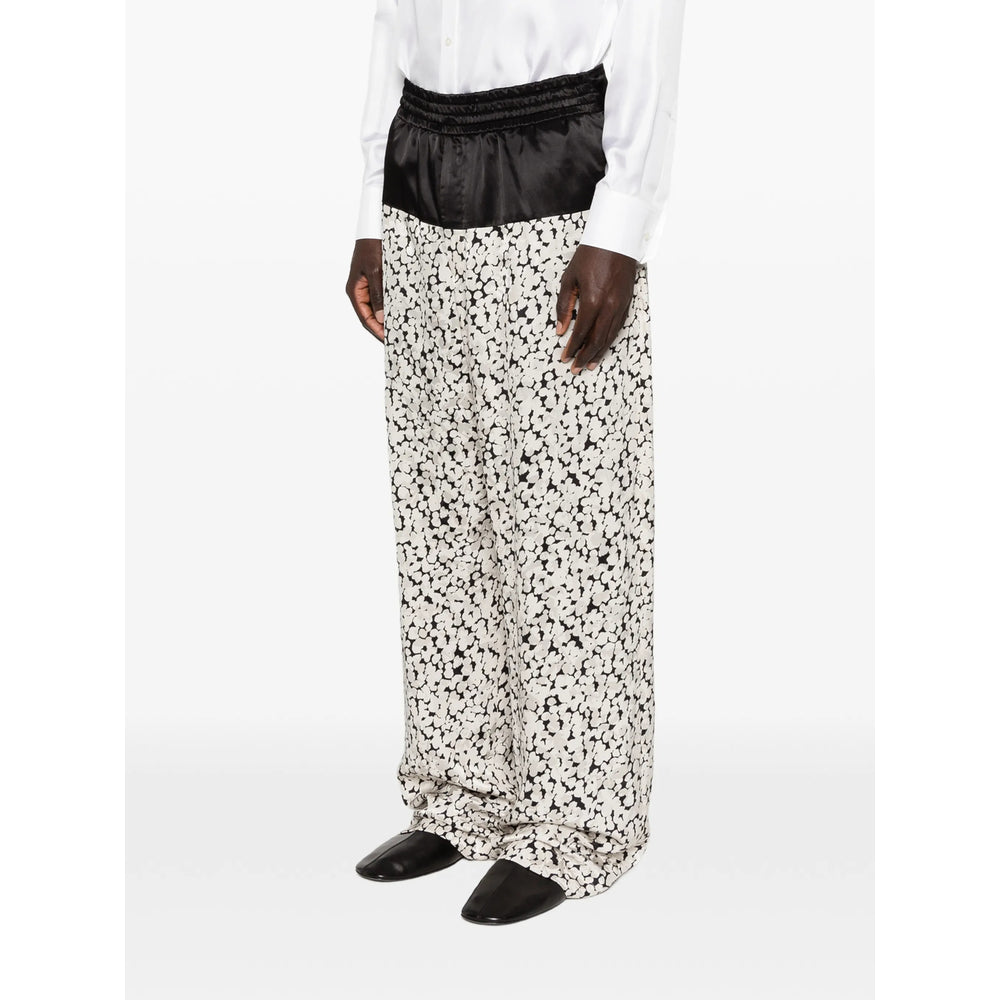 Dries Van Noten Pants - Black, White | 3efd470b4c173f1b937f0342ee1c539eb78ca0b1