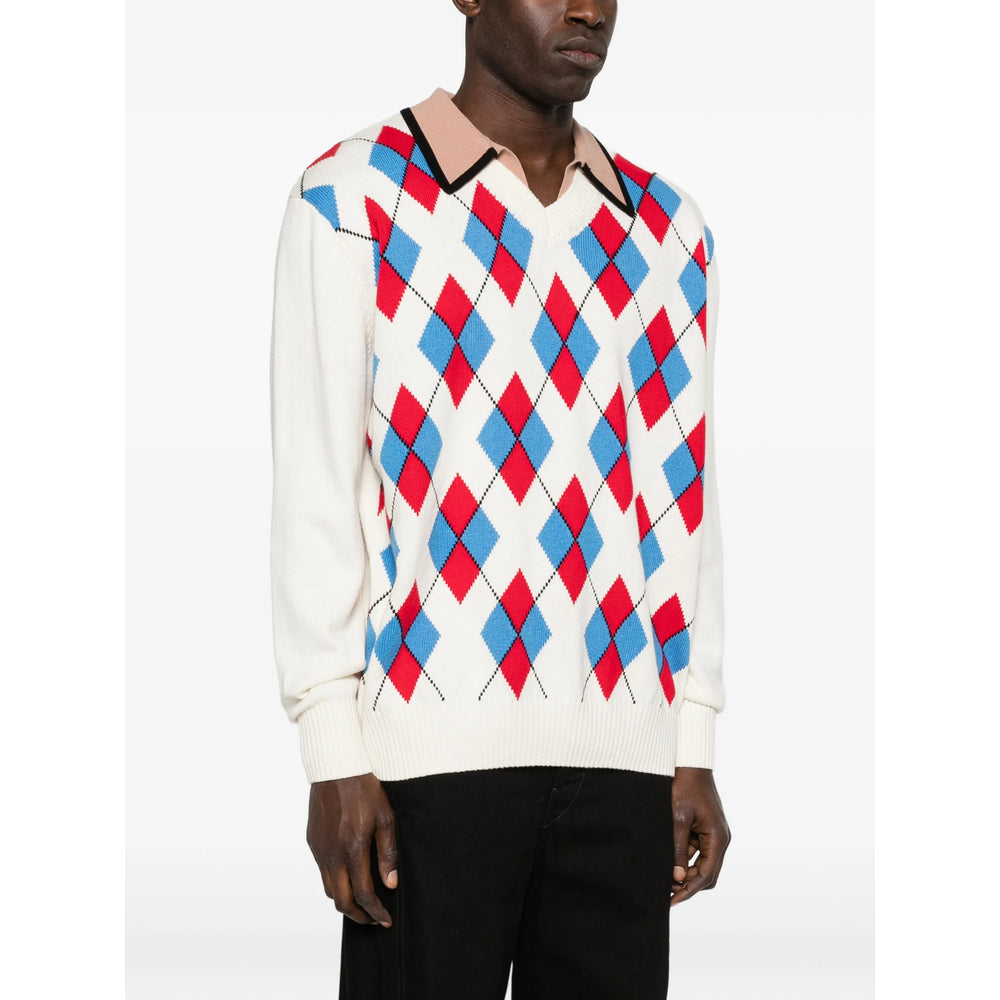 Dries Van Noten Sweaters - White, Blue | b1c2e6329cd8b75fcfb0da0858328bdb7055a83c