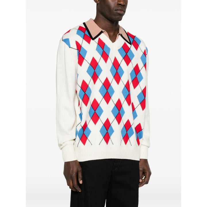 Dries Van Noten Sweaters - White, Blue | b1c2e6329cd8b75fcfb0da0858328bdb7055a83c